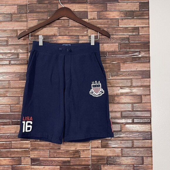 Polo Ralph Lauren Shorts Olympic Team 2016 USA Youth Size M Navy Blue - Picture 1 of 5